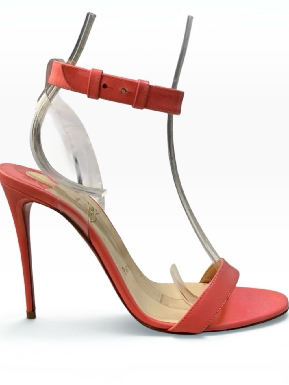 Christian Louboutin Light Pink Patent Leather Sandals Size 36.5